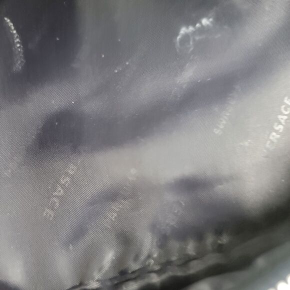 Versace Toiletry Travel Bag Gray Black Carry On Luggage Zip Up - Picture 5 of 12